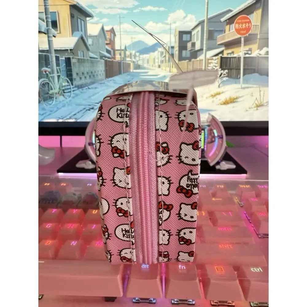 Sanrio Hello Kitty Case Zipper Multi 2024Square Pink Jewelry Travel Storage